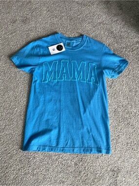 Comfort Colors Bright Blue "MAMA" Graphic Tee